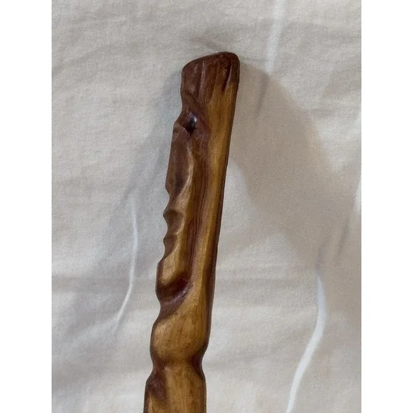 Vintage Hand Carved Totem/Sticks With Faces‎